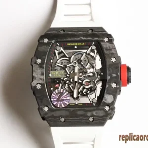 Richard Mille RM35-02 White Dial Rubber Strap Men Automatic Swiss Movement Clone 1:1