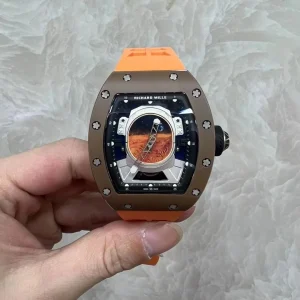 Richard Mille RM 52-05 Orange Orologi Replica Gomma Uomo Movimento Automatico Orologio Clone 1:1