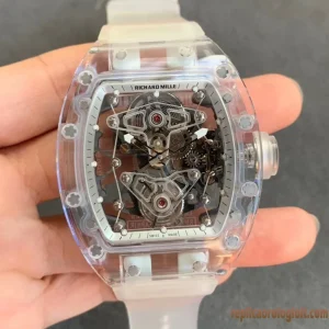 Richard Mille RM56-02 Clear Sapphire Watches Replica Bracciale Uomo Movimento Automatico Swiss Clone 1:1