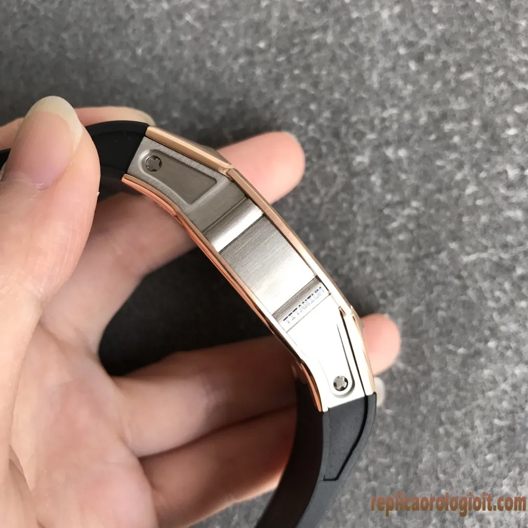 Richard Mille RM 63-01 Nero Orologi Replica Cinturino in Gomma Uomo Movimento Automatico Orologio Clone 1:1 - immagine 5