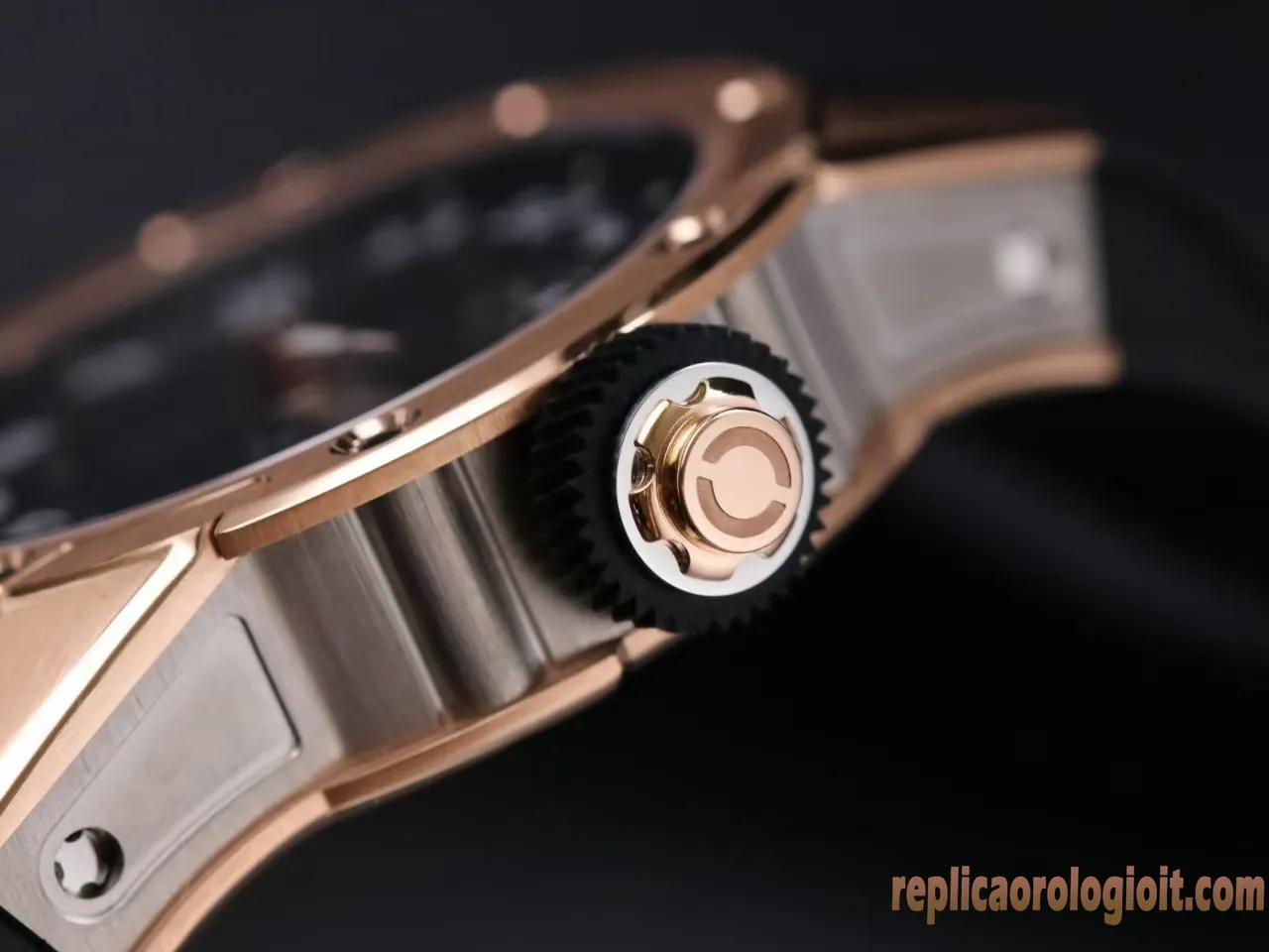 Richard Mille RM 63-01 Nero Orologi Replica Cinturino in Gomma Uomo Movimento Automatico Orologio Clone 1:1 - immagine 6