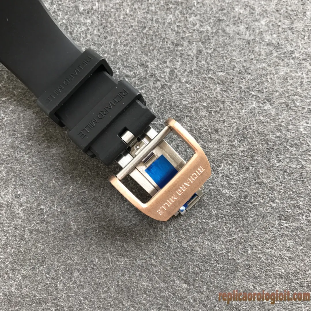 Richard Mille RM 63-01 Nero Orologi Replica Cinturino in Gomma Uomo Movimento Automatico Orologio Clone 1:1 - immagine 8