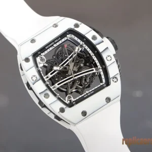 Richard Mille RM 67 White Rubber Bracelet Men Automatic Swiss Clone 1:1