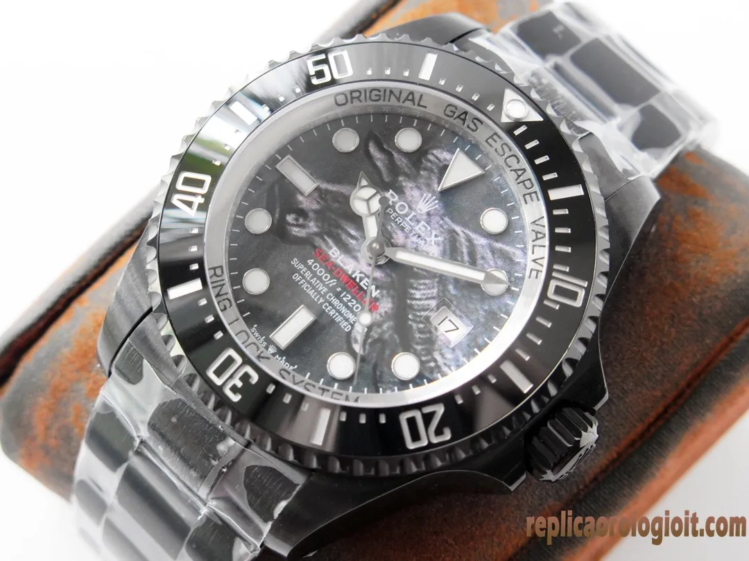Rolex Sea-Dweller Quadrante Grigio Orologi Replica Bracciale in Acciaio Uomo Movimento Automatico Orologio Clone 1:1 - immagine 2