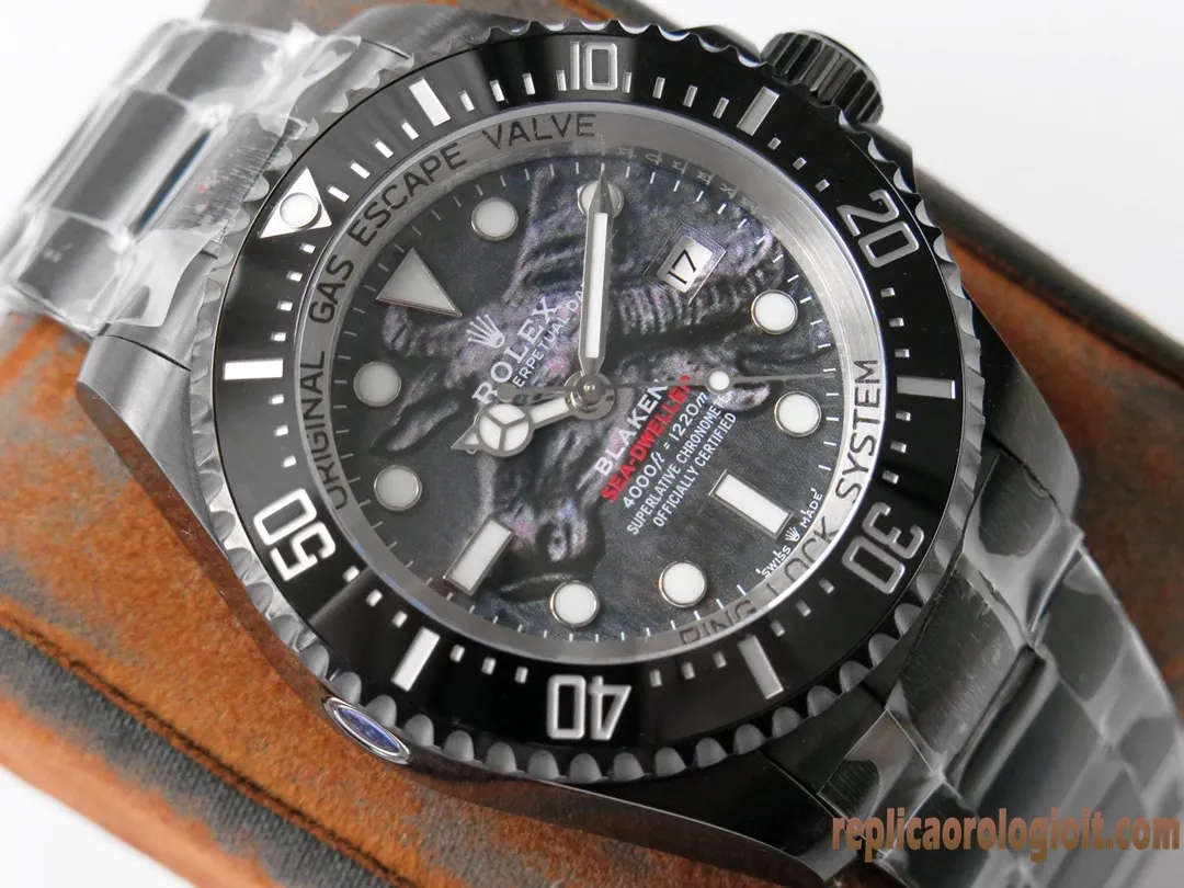 Rolex Sea-Dweller Quadrante Grigio Orologi Replica Bracciale in Acciaio Uomo Movimento Automatico Orologio Clone 1:1 - immagine 5