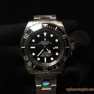 Rolex Sea-Dweller Nero e Blu Orologi Replica Bracciale Acciaio Uomo Movimento Automatico Orologio Clone 1:1
