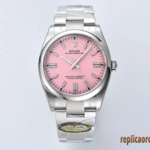 Rolex Oyster Perpetual Rosa Orologi Replica Bracciale Acciaio Automatico Clone 1:1