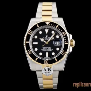 Rolex Submariner Oro e Acciaio Orologi Replica Bracciale in Metallo Uomo Movimento Automatico Orologio Clone 1:1