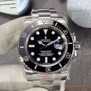 Rolex Submariner Nero Orologi Replica Bracciale Acciaio Uomo Movimento Automatico Orologio Clone 1:1