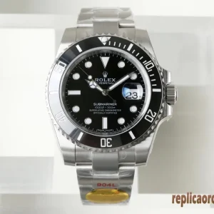 Rolex Submariner Nero Orologi Replica Bracciale Acciaio Uomo Movimento Automatico Orologio Clone 1:1