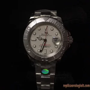Rolex Yacht-Master Quadrante Bianco Orologi Replica Bracciale Acciaio Uomo Movimento Automatico Orologio Clone 1:1