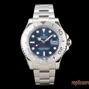 Rolex Yacht-Master Quadrante Blu Orologi Replica Bracciale Acciaio Uomo Movimento Automatico Orologio Clone 1:1