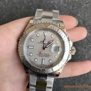 Rolex Yacht-Master Quadrante Bianco Orologi Replica Bracciale Acciaio Uomo Movimento Automatico Orologio Clone 1:1