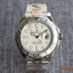 Rolex Yacht-Master Quadrante Bianco Orologi Replica Bracciale Acciaio Uomo Automatico Orologio Clone 1:1
