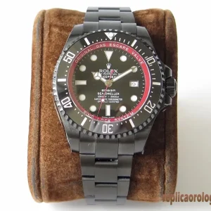 Rolex Sea-Dweller Nero e Verde Orologi Replica Bracciale Acciaio Uomo Movimento Automatico Orologio Clone 1:1
