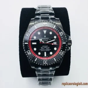 Rolex Sea-Dweller Lunetta Rossa Orologi Replica Bracciale Acciaio Uomo Automatico Orologio Clone 1:1