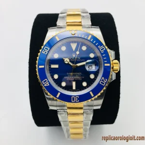 Rolex Submariner Blu e Oro Orologi Replica Bracciale Acciaio 904L Uomo Movimento Automatico Orologio Clone 1:1