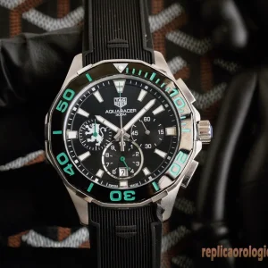 Tag Heuer Aquaracer Nero Orologi Replica Cinturino in Gomma Uomo Movimento Automatico Orologio Clone 1:1