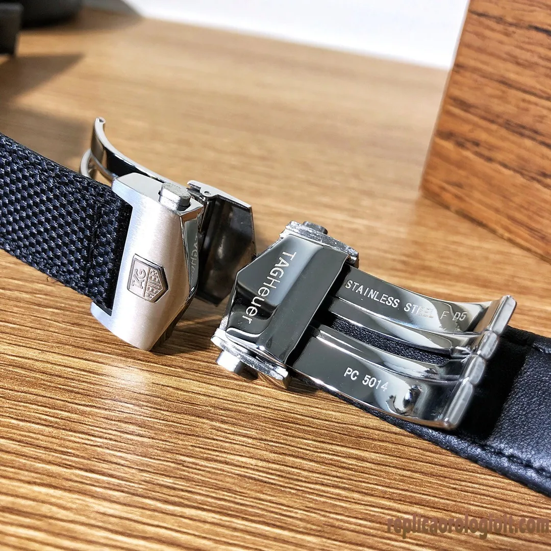 Tag Heuer Aquaracer Quadrante Blu Orologi Replica Cinturino in Gomma Uomo Movimento Automatico Orologio Clone 1:1 - immagine 5