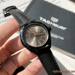 Tag Heuer Aquaracer Quadrante Grigio Orologi Replica Cinturino in Pelle Uomo Movimento Automatico Svizzero Orologio Clone 1:1