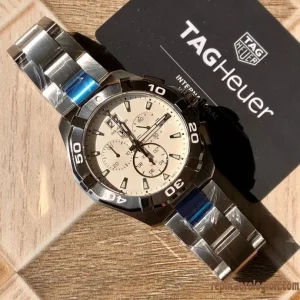 Tag Heuer Aquaracer Quadrante Bianco Orologi Replica Bracciale in Metallo Uomo Movimento Automatico Orologio Clone 1:1