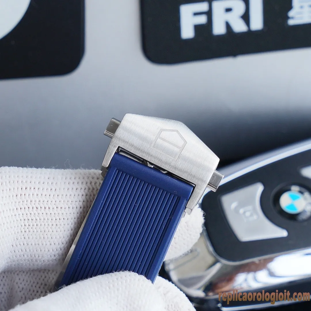 Tag Heuer Aquaracer Quadrante Blu Orologi Replica Cinturino in Gomma Uomo Movimento Automatico Orologio Clone 1:1 - immagine 5