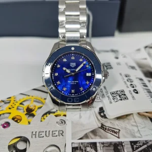 Tag Heuer Aquaracer Quadrante Blu Orologi Replica Bracciale in Metallo Donna Movimento Automatico Svizzero Orologio Clone 1:1