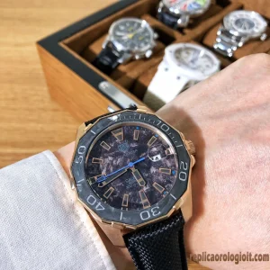 Tag Heuer Aquaracer Quadrante Marmo Orologi Replica Cinturino Gomma Uomo Movimento Automatico Orologio Clone 1:1