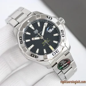 Tag Heuer Aquaracer Nero Orologi Replica Bracciale in metallo Uomo Movimento automatico svizzero Orologio Clone 1:1