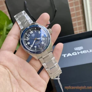Tag Heuer Autavia Blue Dial Watches Replica Bracciale in metallo Uomo Movimento automatico svizzero Orologio Clone 1:1