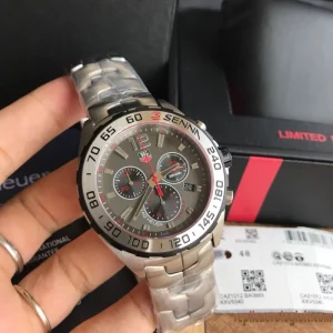 Tag Heuer Formula 1 Black Dial Replica Watches Metal Bracelet Men Automatic Clone 1:1