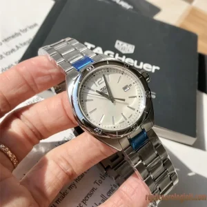 Tag Heuer Aquaracer Quadrante Argento Orologi Replica Bracciale in Metallo Uomo Movimento Automatico Svizzero Orologio Clone 1:1