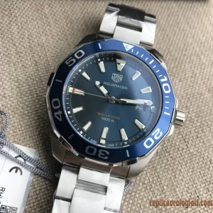 Tag Heuer Aquaracer Blue Bezel Watches Replica Bracciale in metallo Uomo Movimento automatico svizzero Orologio Clone 1:1