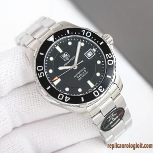 Tag Heuer Aquaracer Nero Orologi Replica Bracciale in metallo Uomo Movimento automatico svizzero Orologio Clone 1:1