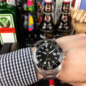 Tag Heuer Aquaracer Nero Orologi Replica Bracciale in metallo Uomo Movimento automatico Orologio Clone 1:1
