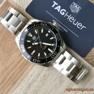 Tag Heuer Aquaracer Nero Orologi Replica Bracciale in metallo Uomo Movimento automatico svizzero Orologio Clone 1:1