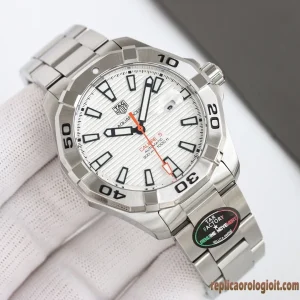 Tag Heuer Aquaracer Quadrante Bianco Orologi Replica Bracciale in metallo Uomo Movimento automatico svizzero Orologio Clone 1:1