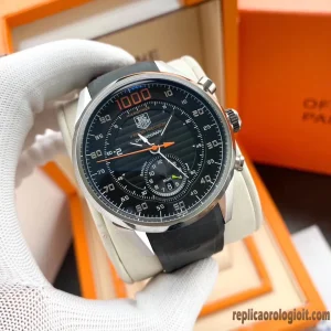 Tag Heuer Carrera Black Dial Rubber Strap Orologi Replica Swiss Automatic Clone 1:1