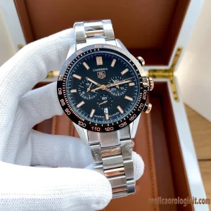 Tag Heuer Carrera Black Tachymeter Metal Bracelet Men Automatic Swiss Clone 1:1 Watch