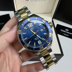 Tag Heuer Formula 1 Blu e Oro Orologi Replica Bracciale in Metallo Uomo Movimento Automatico Orologio Clone 1:1