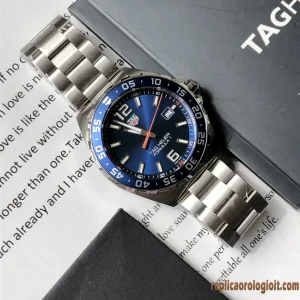 Tag Heuer Formula 1 Blu Lunetta Orologi Replica Bracciale in Metallo Uomo Movimento Automatico Orologio Clone 1:1