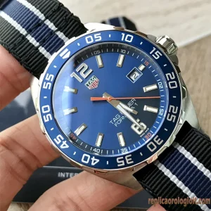 Tag Heuer Formula 1 Blu Orologi Replica Cinturino in Nylon Uomo Movimento Automatico Orologio Clone 1:1
