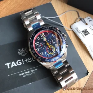 Tag Heuer Formula 1 Blu Lunetta Colorata Orologi Replica Bracciale in metallo Uomo Movimento al quarzo svizzero Orologio Clone 1:1