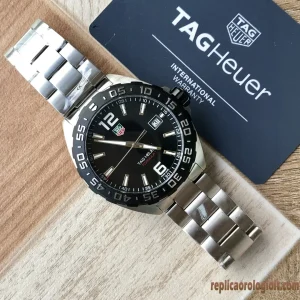 Tag Heuer Formula 1 Nero Orologi Replica Bracciale in metallo Uomo Movimento automatico svizzero Orologio Clone 1:1