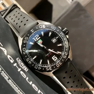 Tag Heuer Formula 1 Nero Orologi Replica Cinturino in Gomma Uomo Movimento Automatico Orologio Clone 1:1