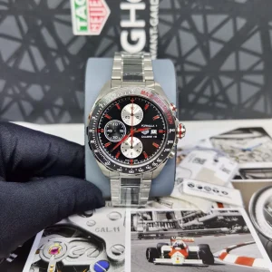Tag Heuer Formula 1 Nero Lunetta Rossa Orologi Replica Bracciale in metallo Uomo Movimento automatico svizzero Orologio Clone 1:1