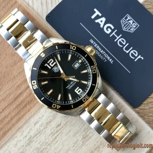 Tag Heuer Formula 1 Oro e Nero Orologi Replica Bracciale in Metallo Uomo Movimento Automatico Svizzero Orologio Clone 1:1