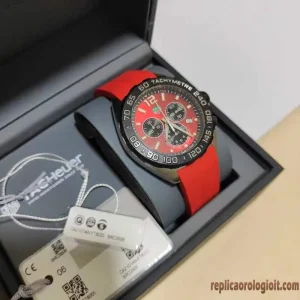 Tag Heuer Formula 1 Rosso Lunetta Orologi Replica Cinturino Gomma Uomo Movimento Automatico Svizzero Orologio Clone 1:1