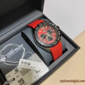 Tag Heuer Formula 1 Red Tachymeter Replica Watches Rubber Men Swiss Automatic Clone 1:1