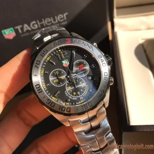Tag Heuer Formula 1 Nero Senna Orologi Replica Bracciale in metallo Uomo Movimento automatico svizzero Orologio Clone 1:1